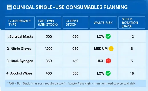 Single use planning chart